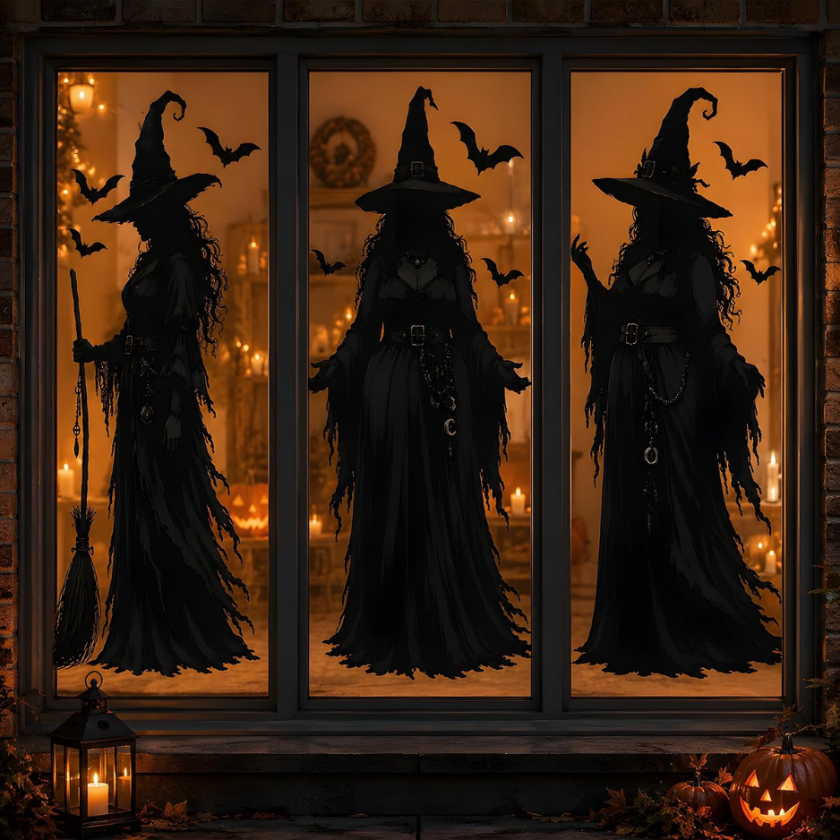 Halloween Decorations Witch Window Clings